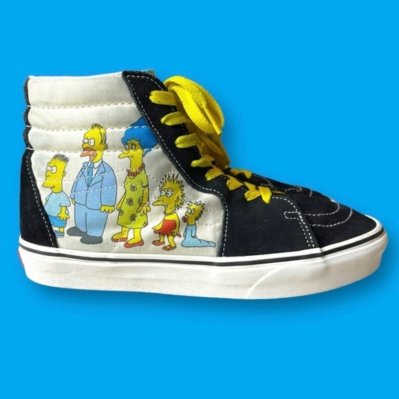 Vans The Simpsons Shoes High Tops Suede and Canvas Special Edition Size 8.5 Men - Picture 5 of 11